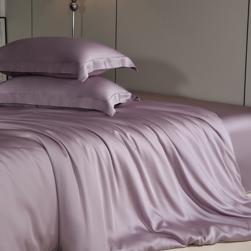 91家纺网 家纺一手货源 找家纺 简爱家纺 2026亲肤舒适60s兰精天丝四件套【可授权】 雾紫