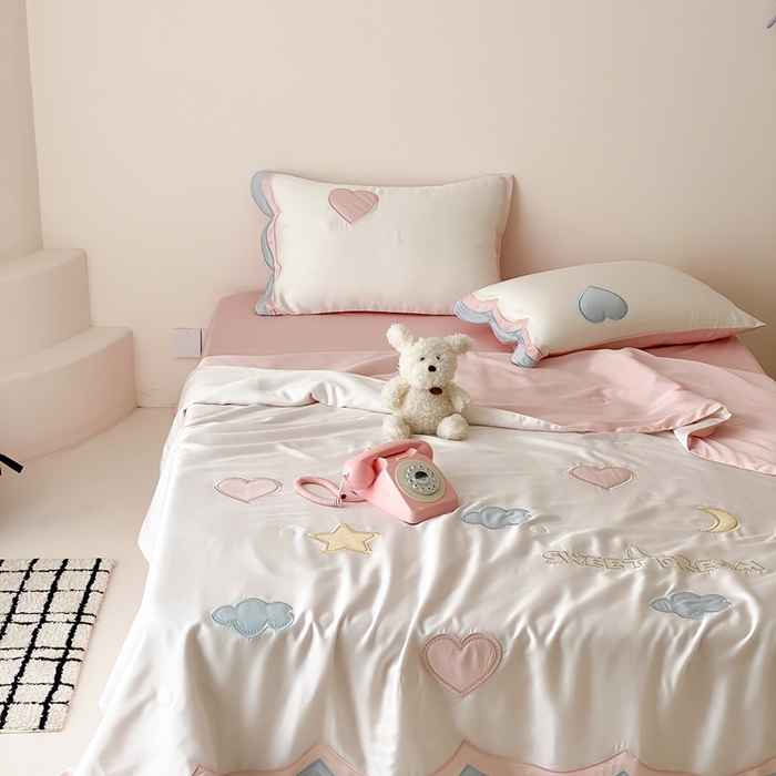 91家纺网 家纺一手货源 找家纺 星野 2025新款60s进口奥地利兰精天丝蚕丝夏被夏凉被空调被兰精天丝夏被系列 阳光彩虹