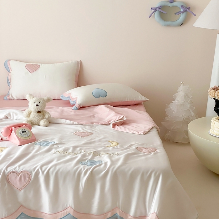 91家纺网 家纺一手货源 找家纺 星野 2025新款60s进口奥地利兰精天丝蚕丝夏被夏凉被空调被兰精天丝夏被系列 阳光彩虹