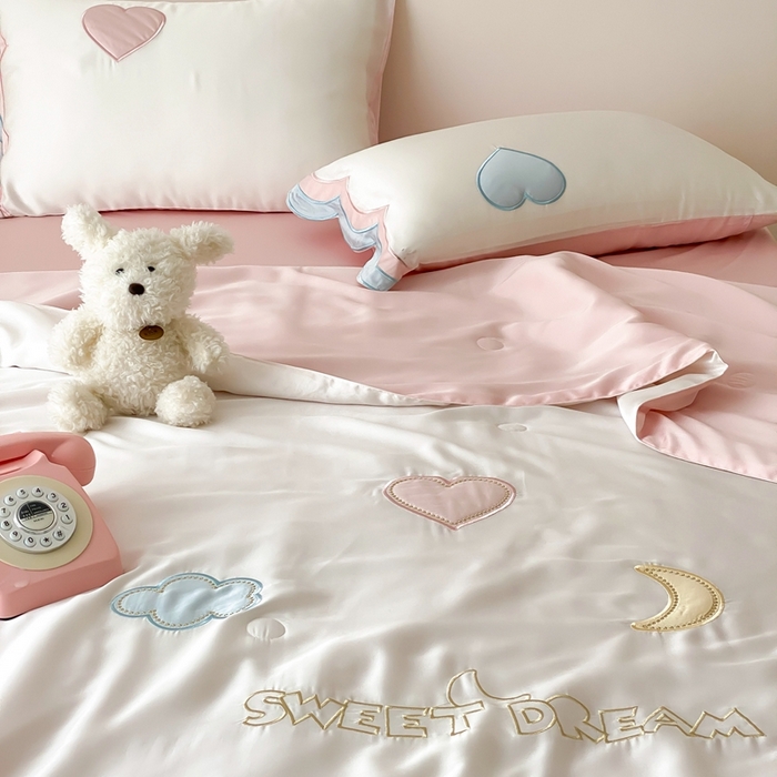 91家纺网 家纺一手货源 找家纺 星野 2025新款60s进口奥地利兰精天丝蚕丝夏被夏凉被空调被兰精天丝夏被系列 阳光彩虹