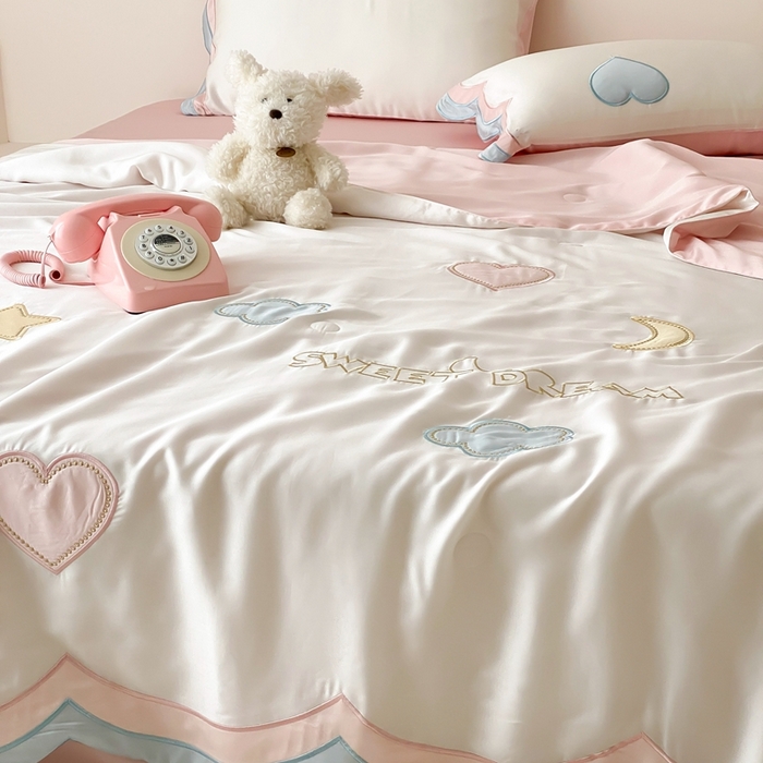 91家纺网 家纺一手货源 找家纺 星野 2025新款60s进口奥地利兰精天丝蚕丝夏被夏凉被空调被兰精天丝夏被系列 阳光彩虹