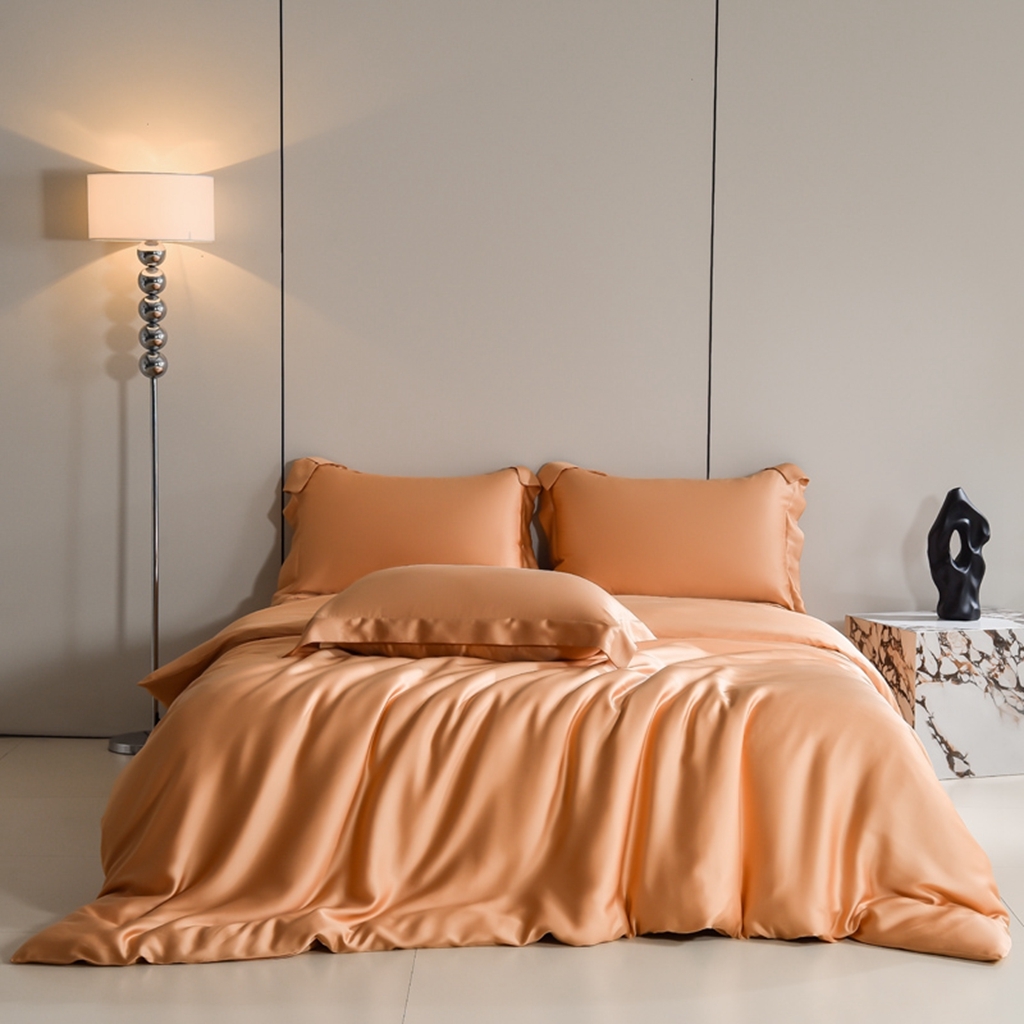 91家纺网 家纺一手货源 找家纺 简爱家纺 2026亲肤舒适60s兰精天丝四件套【可授权】 西柚色