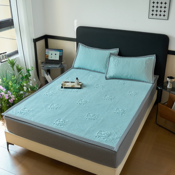 91家纺网 家纺一手货源 找家纺 （总）金盛皇朝家纺 2025新款冰丝凉感凉豆豆凉席席子凉席-床席款