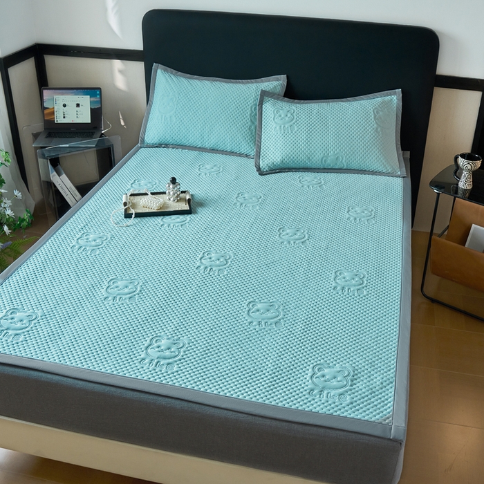 91家纺网 家纺一手货源 找家纺 （总）金盛皇朝家纺 2025新款冰丝凉感凉豆豆凉席席子凉席-床席款