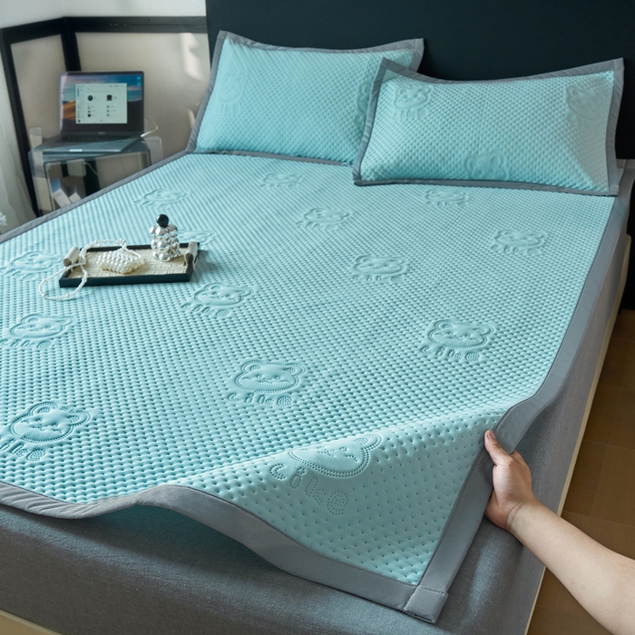 91家纺网 家纺一手货源 找家纺 （总）金盛皇朝家纺 2025新款冰丝凉感凉豆豆凉席席子凉席-床席款