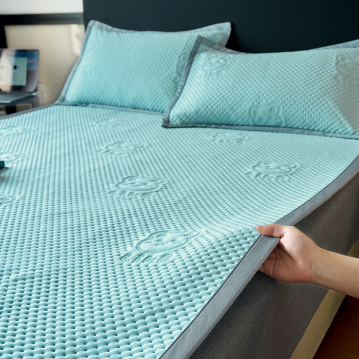 91家纺网 家纺一手货源 找家纺 （总）金盛皇朝家纺 2025新款冰丝凉感凉豆豆凉席席子凉席-床席款