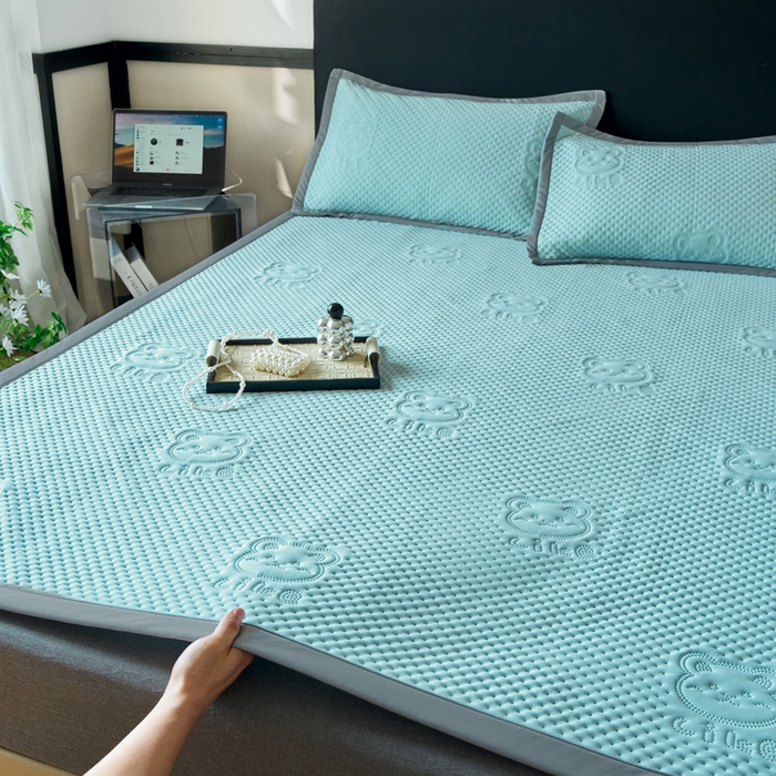 91家纺网 家纺一手货源 找家纺 （总）金盛皇朝家纺 2025新款冰丝凉感凉豆豆凉席席子凉席-床席款