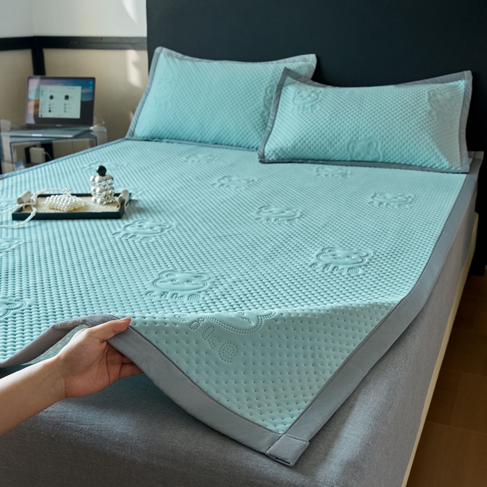 91家纺网 家纺一手货源 找家纺 （总）金盛皇朝家纺 2025新款冰丝凉感凉豆豆凉席席子凉席-床席款