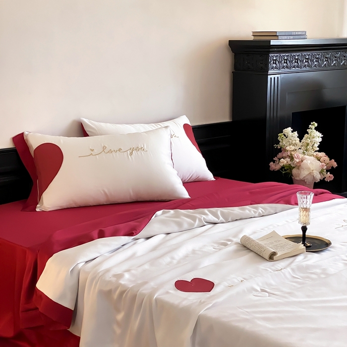 91家纺网 家纺一手货源 找家纺 星野 2025新款60s进口奥地利兰精天丝蚕丝夏被夏凉被空调被兰精天丝夏被系列 因为爱情