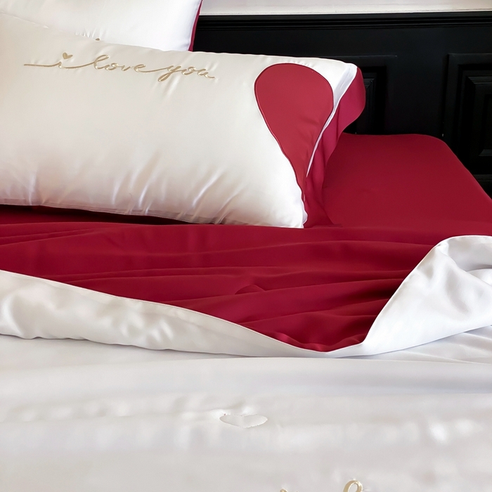 91家纺网 家纺一手货源 找家纺 星野 2025新款60s进口奥地利兰精天丝蚕丝夏被夏凉被空调被兰精天丝夏被系列 因为爱情