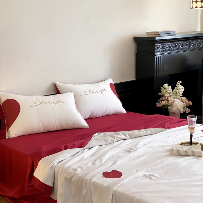 91家纺网 家纺一手货源 找家纺 星野 2025新款60s进口奥地利兰精天丝蚕丝夏被夏凉被空调被兰精天丝夏被系列 因为爱情