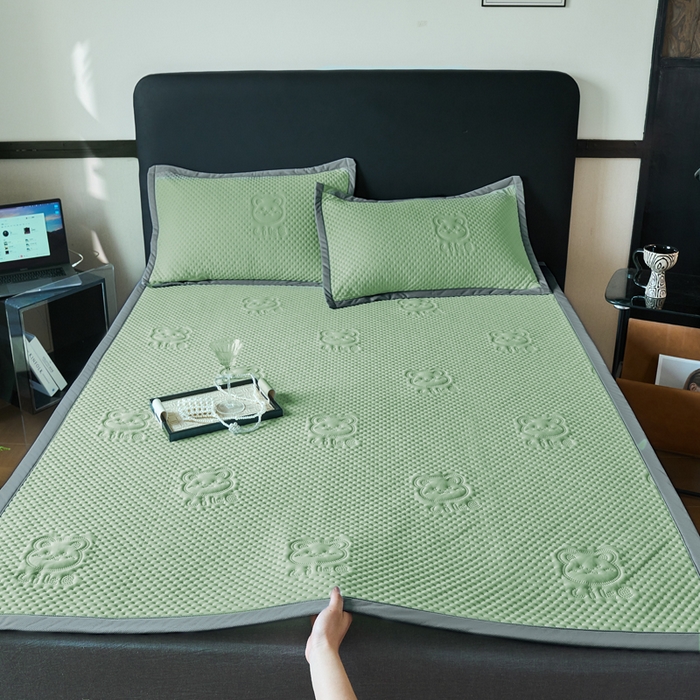 91家纺网 家纺一手货源 找家纺 （总）金盛皇朝家纺 2025新款冰丝凉感凉豆豆凉席席子凉席-床席款