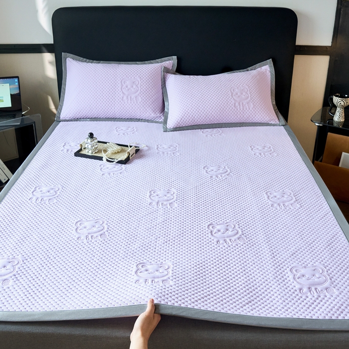 91家纺网 家纺一手货源 找家纺 （总）金盛皇朝家纺 2025新款冰丝凉感凉豆豆凉席席子凉席-床席款