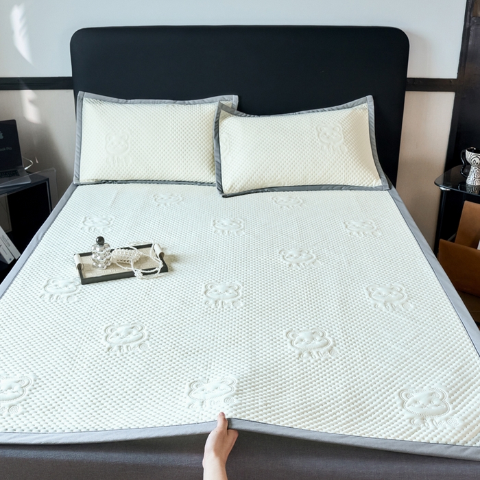 91家纺网 家纺一手货源 找家纺 （总）金盛皇朝家纺 2025新款冰丝凉感凉豆豆凉席席子凉席-床席款