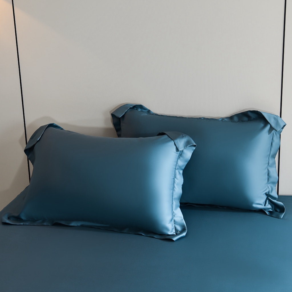 91家纺网 家纺一手货源 找家纺 简爱家纺 2025亲肤舒适60s兰精天丝四件套【可授权】 燕领蓝