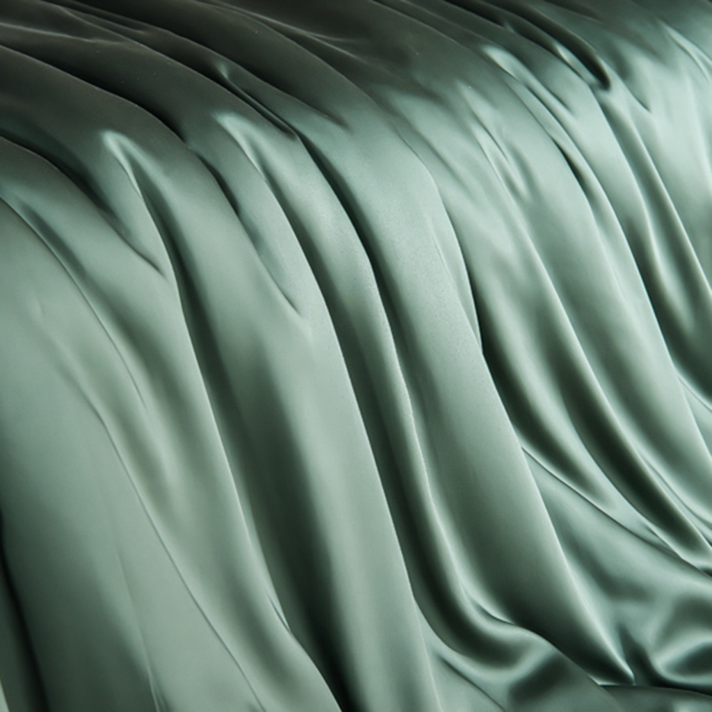 91家纺网 家纺一手货源 找家纺 简爱家纺 2025亲肤舒适60s兰精天丝四件套【可授权】 油绿