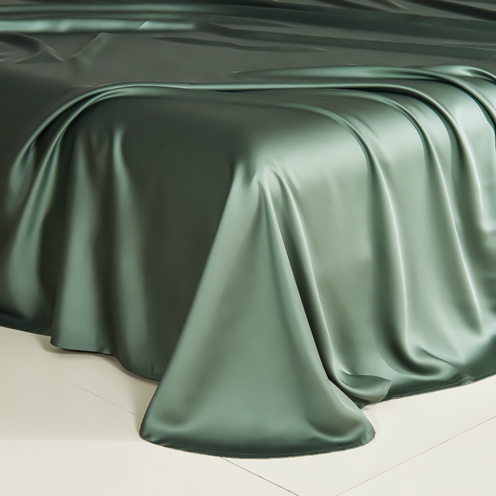 91家纺网 家纺一手货源 找家纺 简爱家纺 2025亲肤舒适60s兰精天丝四件套【可授权】 油绿