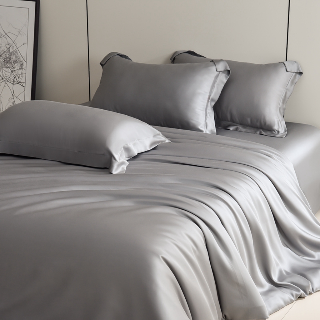 简爱家纺 2025亲肤舒适60s兰精天丝四件套【可授权】 中灰色