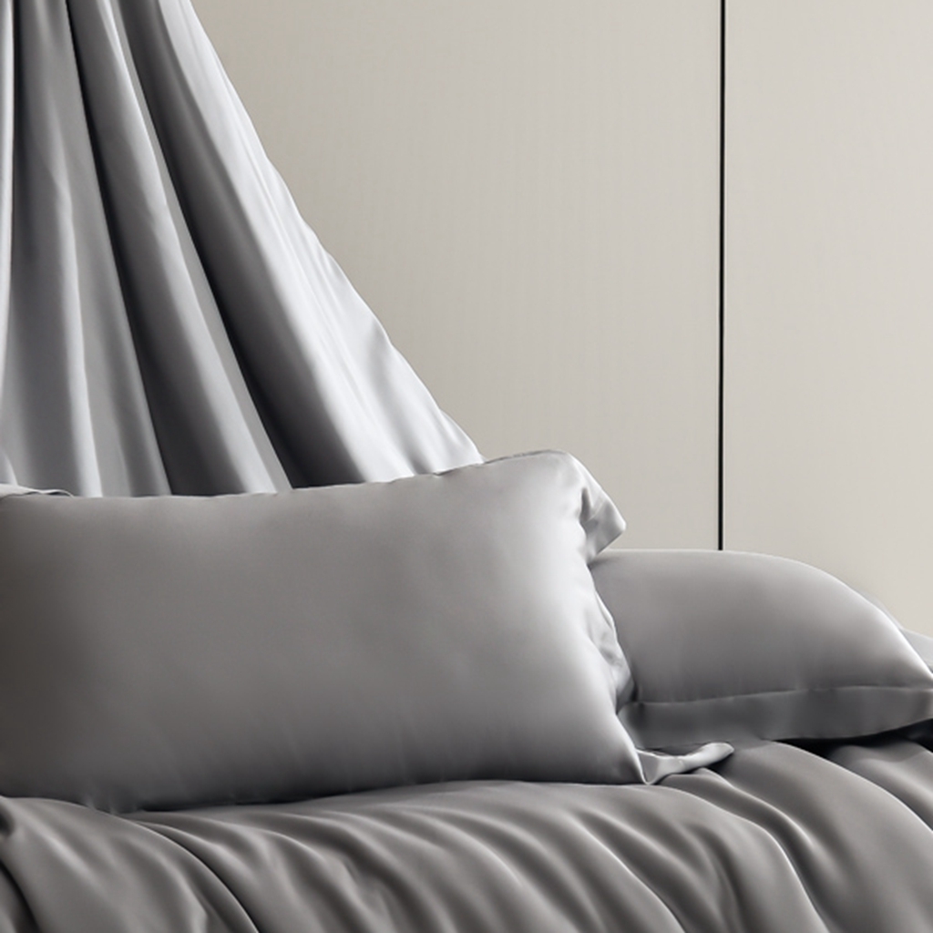 91家纺网 家纺一手货源 找家纺 简爱家纺 2025亲肤舒适60s兰精天丝四件套【可授权】 中灰色