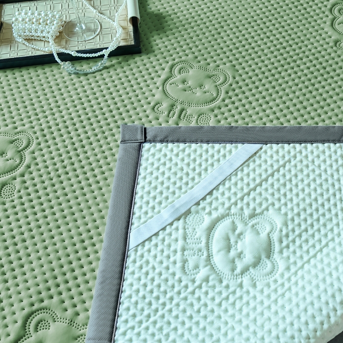 91家纺网 家纺一手货源 找家纺 金盛皇朝家纺 2025新款冰丝凉感凉豆豆凉席席子凉席-床席款 雅宝绿