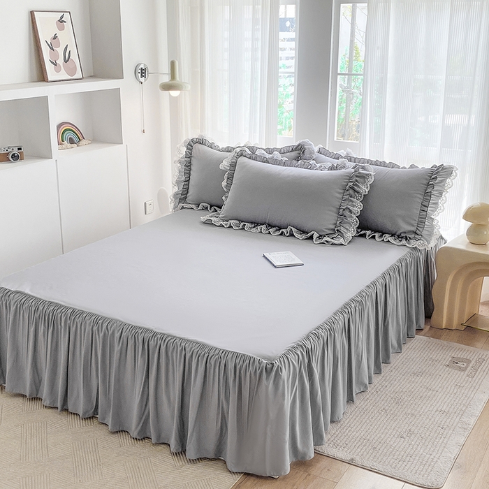 91家纺网 家纺一手货源 找家纺 （总）乐卧家居 2025新款静奢老钱风精致蕾丝时尚花边繁花-典雅版系列四件套