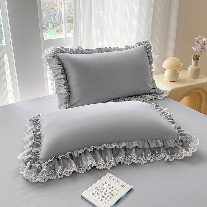 91家纺网 家纺一手货源 找家纺 （总）乐卧家居 2025新款静奢老钱风精致蕾丝时尚花边繁花-典雅版系列四件套