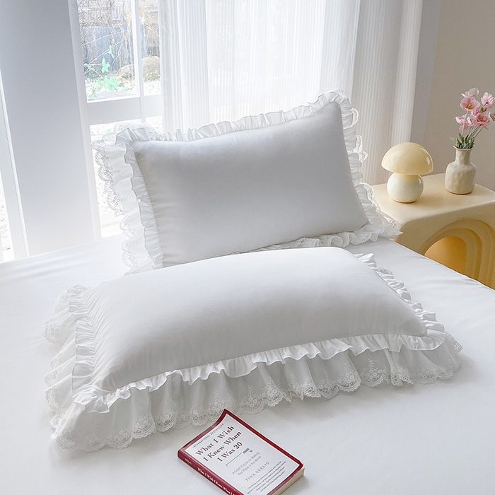 91家纺网 家纺一手货源 找家纺 乐卧家居 2026新款静奢老钱风精致蕾丝时尚花边繁花-典雅版系列四件套 繁花-典雅版白色