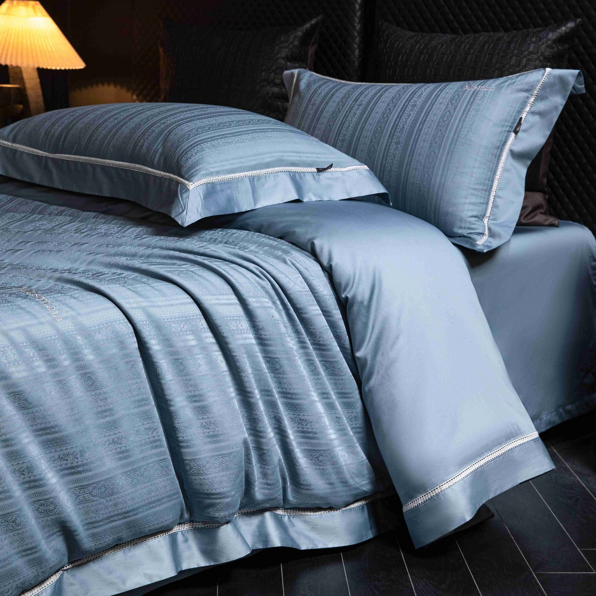 91家纺网 家纺一手货源 找家纺 安莱生活 2025年新品50支全棉纯棉提花系列四件套 非凡