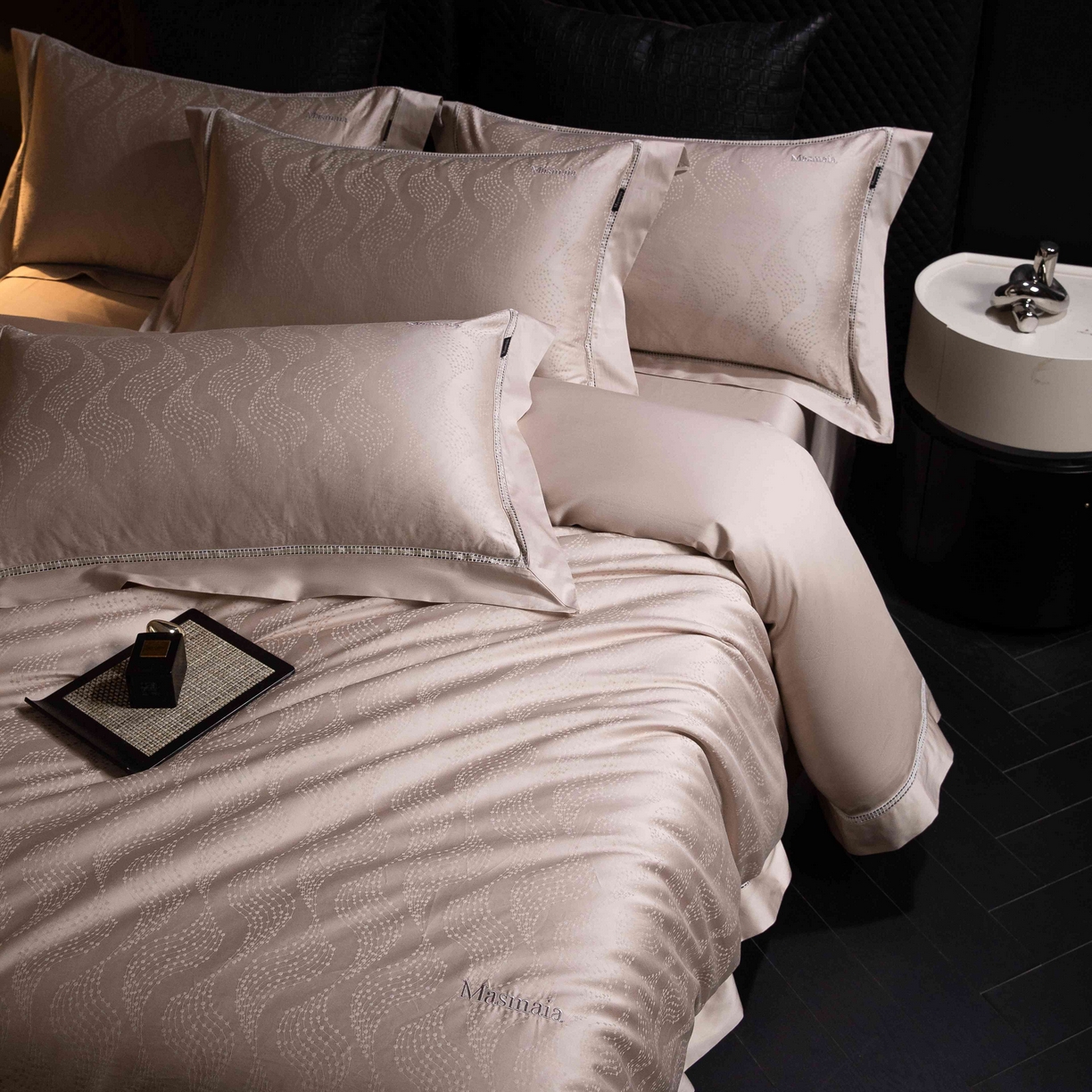 91家纺网 家纺一手货源 找家纺 安莱生活 2025年新品50支全棉纯棉提花系列四件套 星芒