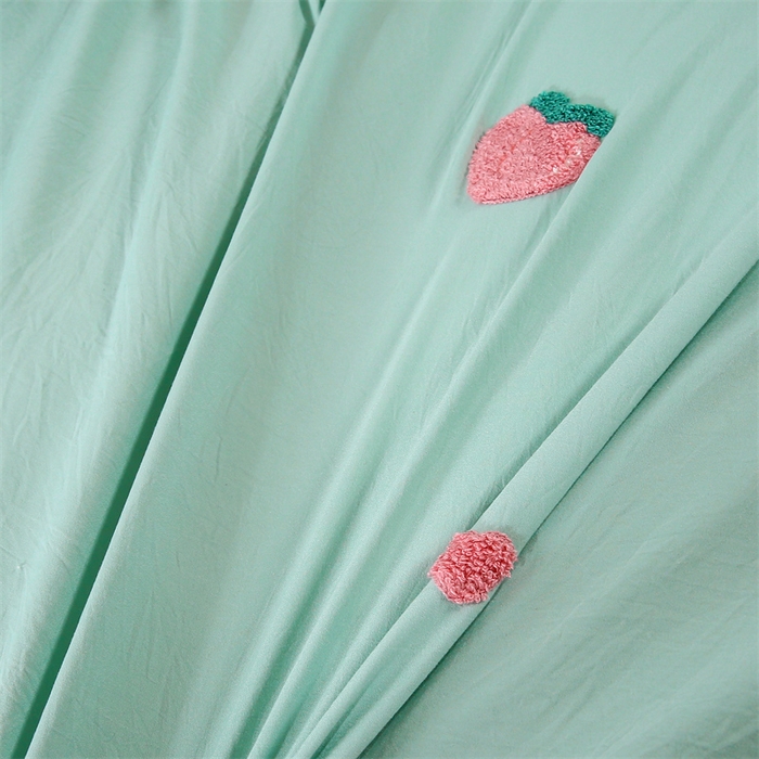 91家纺网 家纺一手货源 找家纺 （总）优米家纺 2025新款A类水洗棉毛巾绣四件套-桃子兔