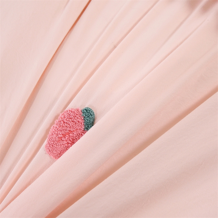 91家纺网 家纺一手货源 找家纺 优米家纺 2025新款A类水洗棉毛巾绣四件套-桃子兔 桃子兔-柔情玉