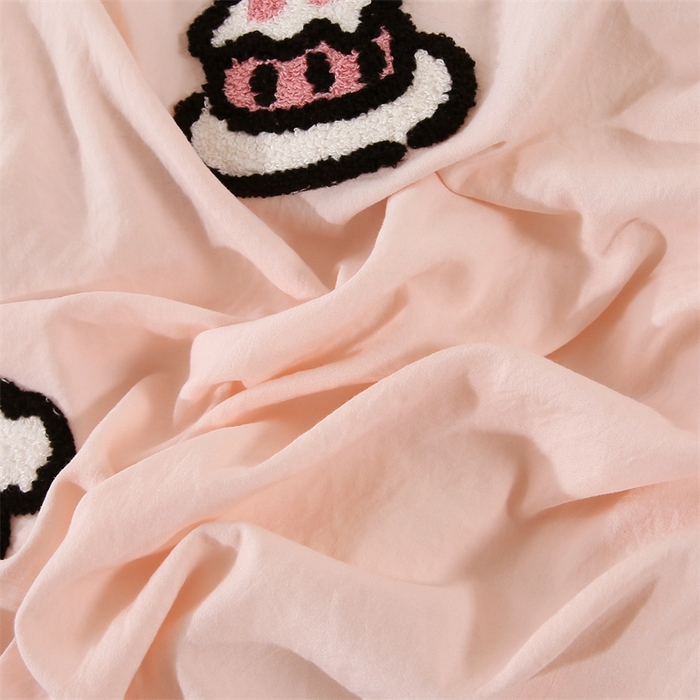 91家纺网 家纺一手货源 找家纺 优米家纺 2025新款A类水洗棉毛巾绣四件套-可爱小狗 可爱小狗-柔情玉