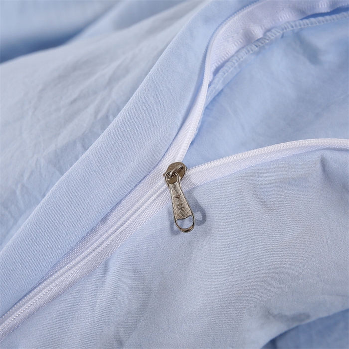 91家纺网 家纺一手货源 找家纺 优米家纺 2025新款A类水洗棉毛巾绣四件套-可爱小狗 可爱小狗-天空蓝