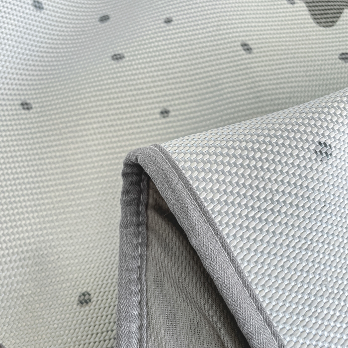 91家纺网 家纺一手货源 找家纺 柒月家居 2025新款小清新印花冰藤系列凉席席子-床笠款 夜空