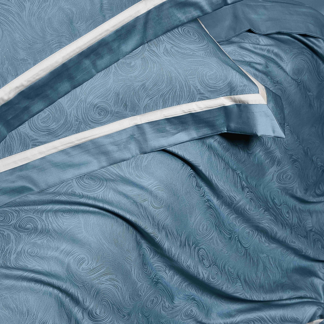 91家纺网 家纺一手货源 找家纺 （总）安莱生活 2025年新品50银丝星晴提花系列四件套