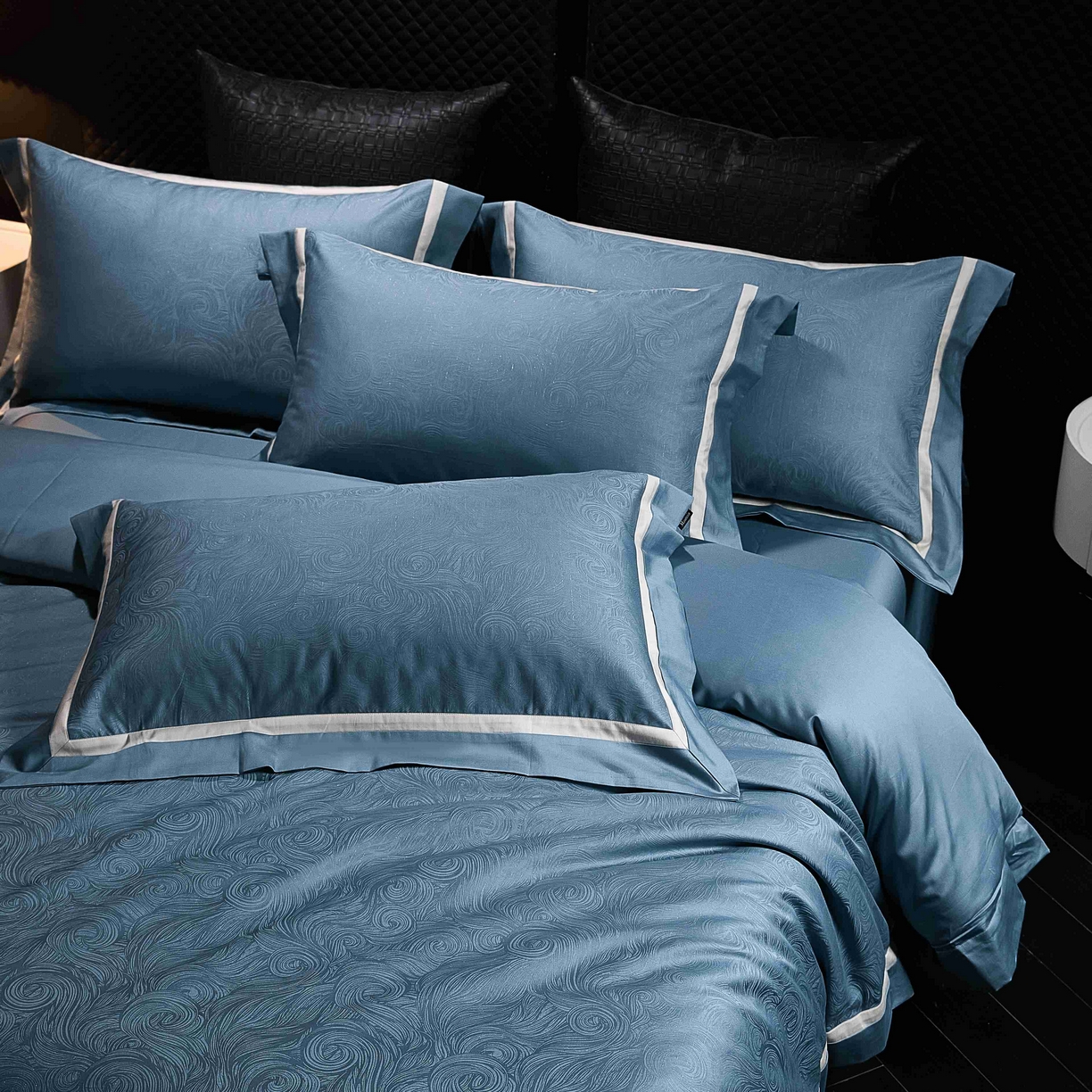 91家纺网 家纺一手货源 找家纺 （总）安莱生活 2025年新品50银丝星晴提花系列四件套