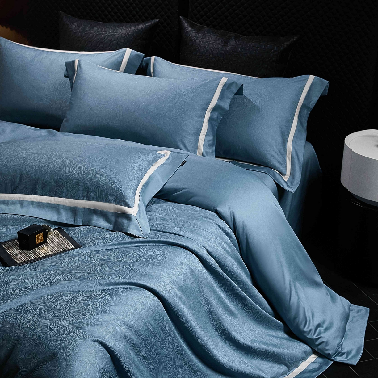 91家纺网 家纺一手货源 找家纺 （总）安莱生活 2025年新品50银丝星晴提花系列四件套