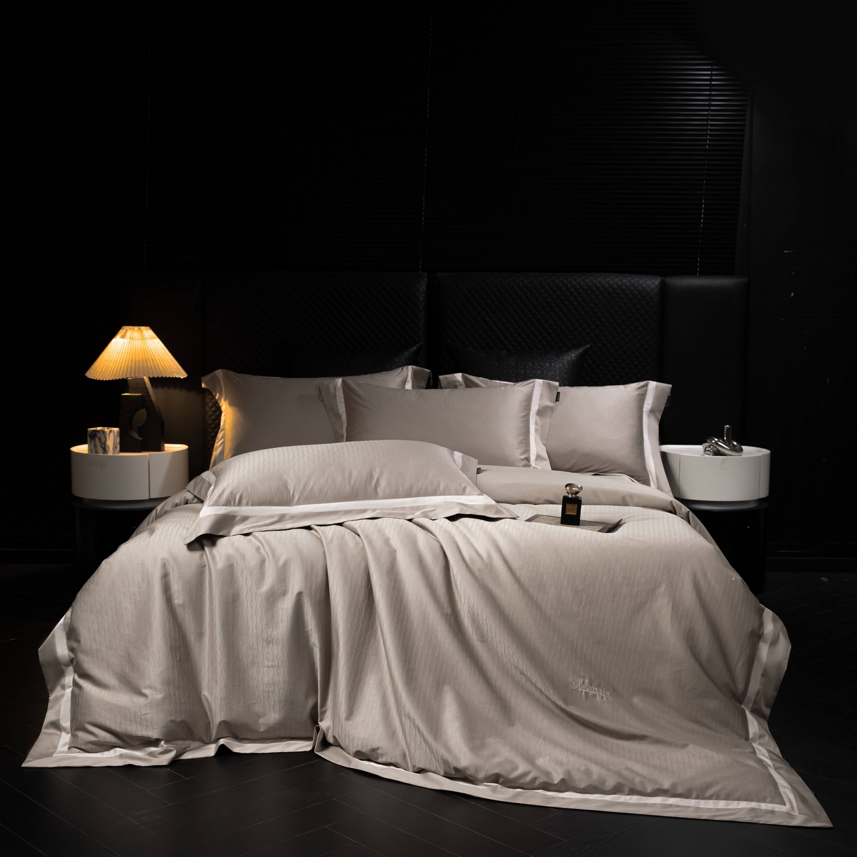 91家纺网 家纺一手货源 找家纺 （总）安莱生活 2025年新品50银丝星晴提花系列四件套