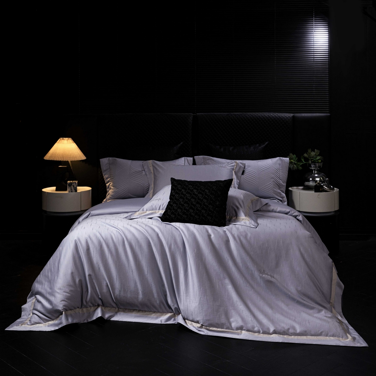 91家纺网 家纺一手货源 找家纺 安莱生活 2025年新品50银丝星晴提花系列四件套 简一