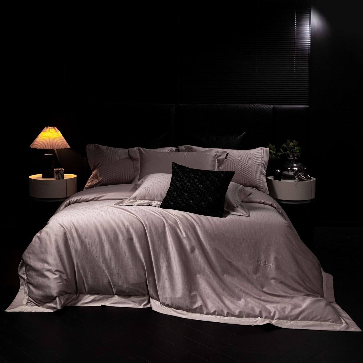 91家纺网 家纺一手货源 找家纺 安莱生活 2025年新品50银丝星晴提花系列四件套 时间煮雨