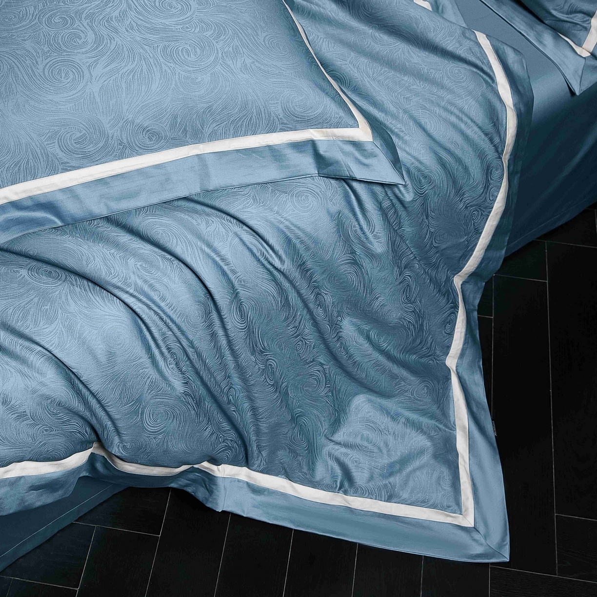 91家纺网 家纺一手货源 找家纺 安莱生活 2025年新品50银丝星晴提花系列四件套 星空