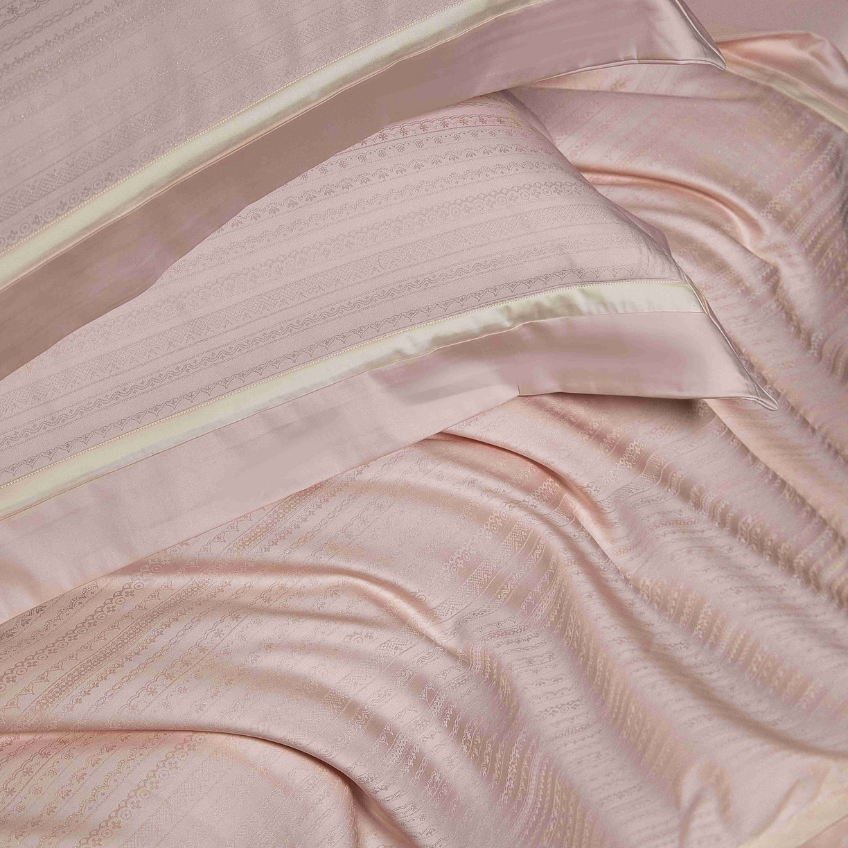 91家纺网 家纺一手货源 找家纺 安莱生活 2025年新品50银丝星晴提花系列四件套 若初