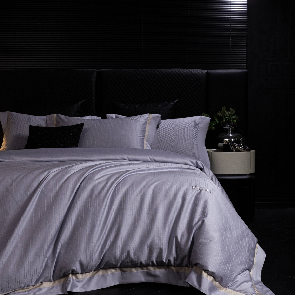 91家纺网 家纺一手货源 找家纺 安莱生活 2025年新品50银丝星晴提花系列四件套 简一