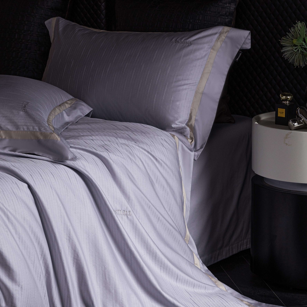 91家纺网 家纺一手货源 找家纺 安莱生活 2025年新品50银丝星晴提花系列四件套 简一