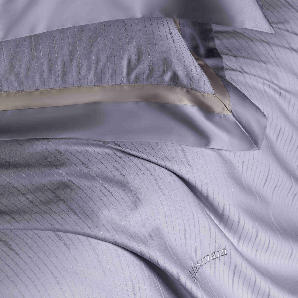 91家纺网 家纺一手货源 找家纺 安莱生活 2025年新品50银丝星晴提花系列四件套 简一