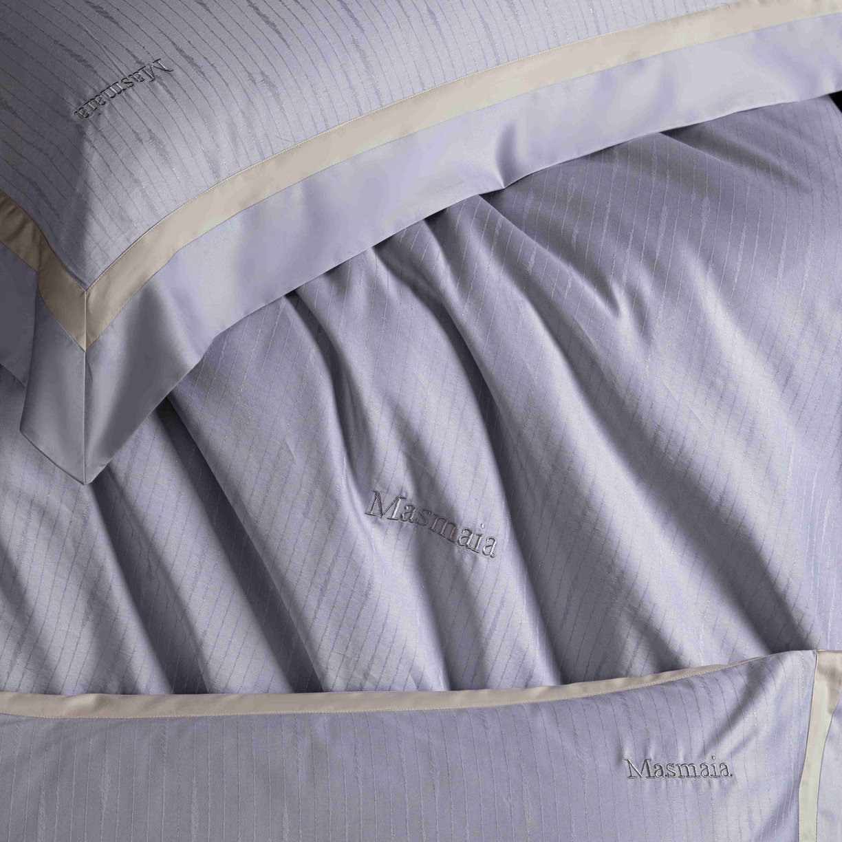 91家纺网 家纺一手货源 找家纺 安莱生活 2025年新品50银丝星晴提花系列四件套 简一