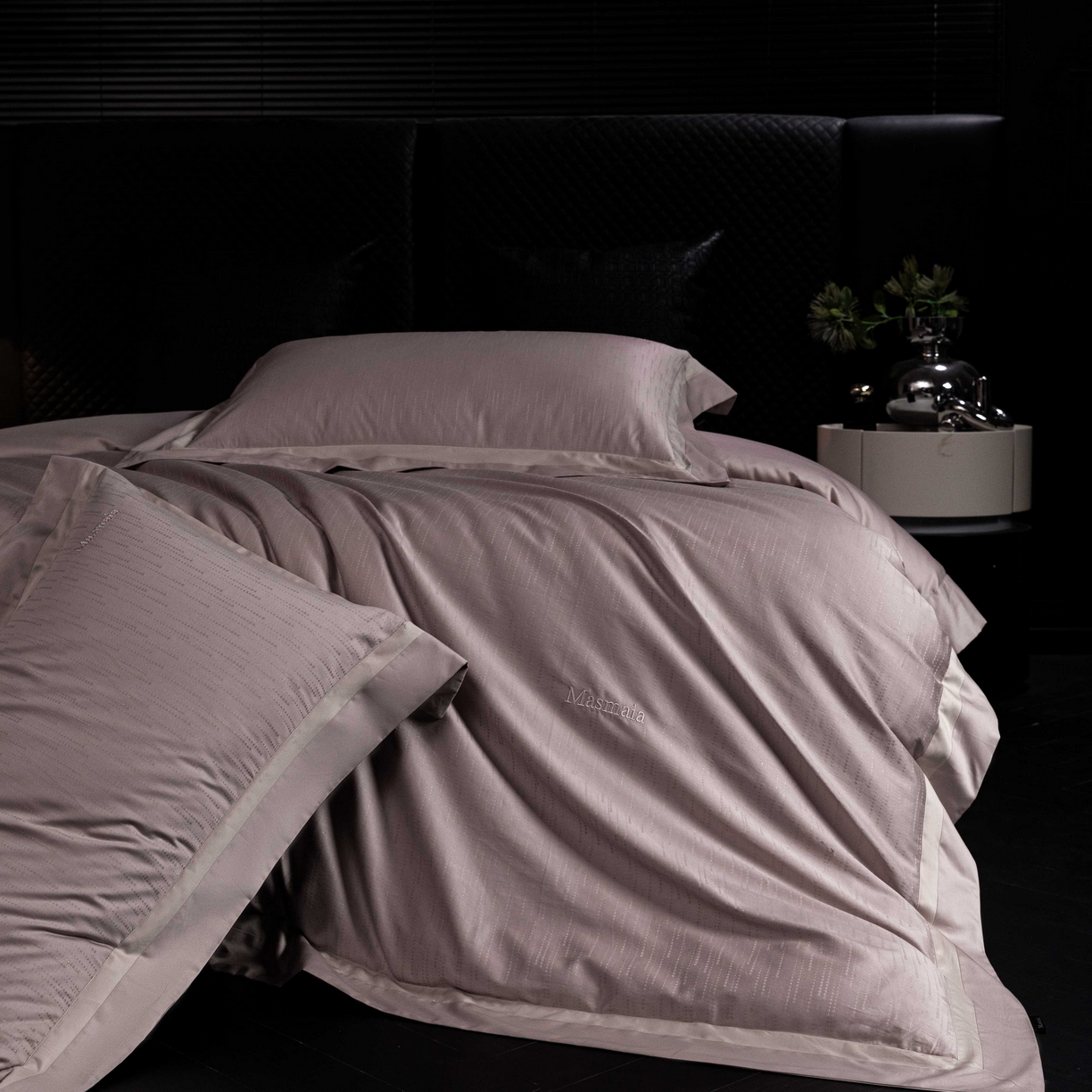 91家纺网 家纺一手货源 找家纺 安莱生活 2025年新品50银丝星晴提花系列四件套 时间煮雨