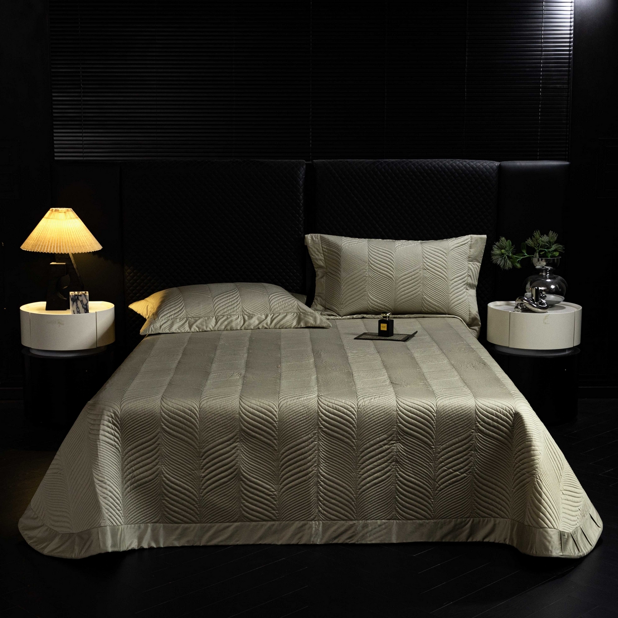 91家纺网 家纺一手货源 找家纺 安莱生活 2025年新品50银丝星晴提花系列四件套 夏凡