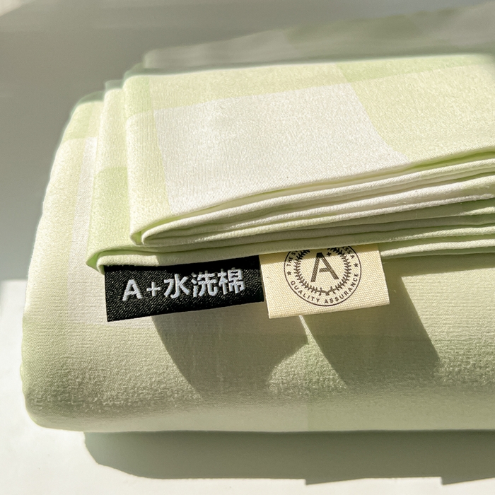 温眠家纺 2025新款A类水洗棉单床单 床单单件 茉莉青提