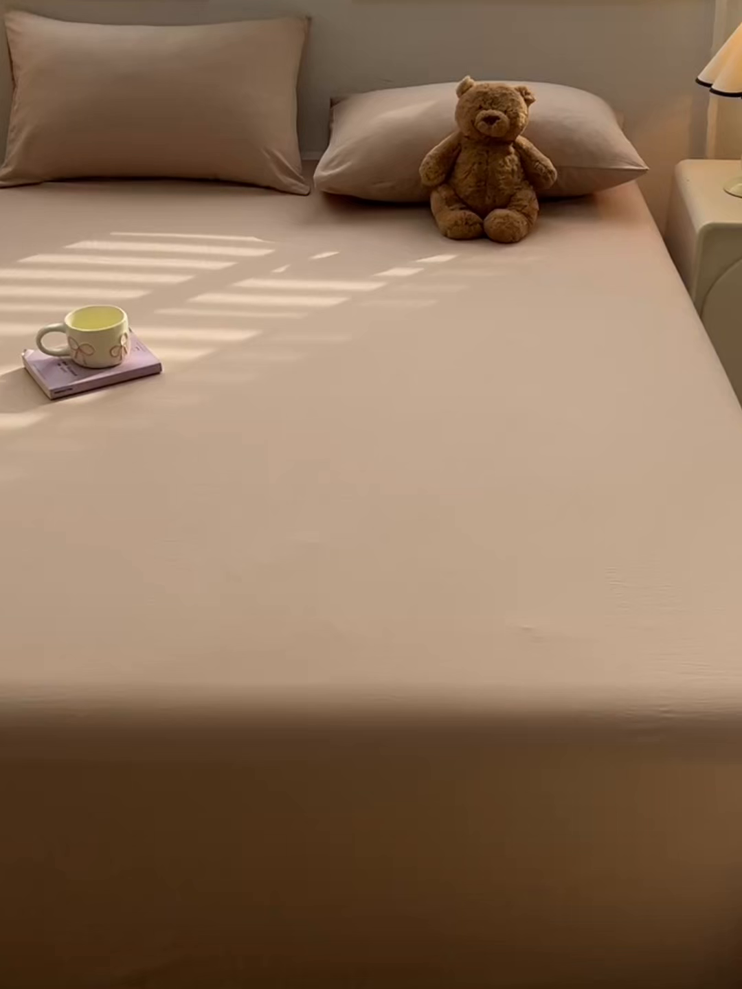 91家纺网 家纺一手货源 找家纺 温眠家纺 2025新款A类水洗棉单床单 床单单件 奶茶